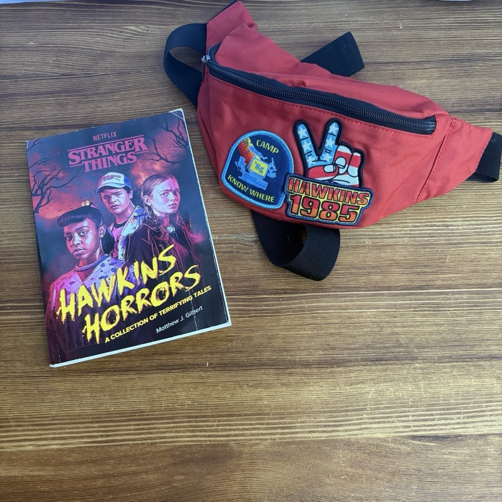 Stranger‎ Things Hawkins 1985 Fanny Pack & Hawkins Horrors Book Lot Netflix